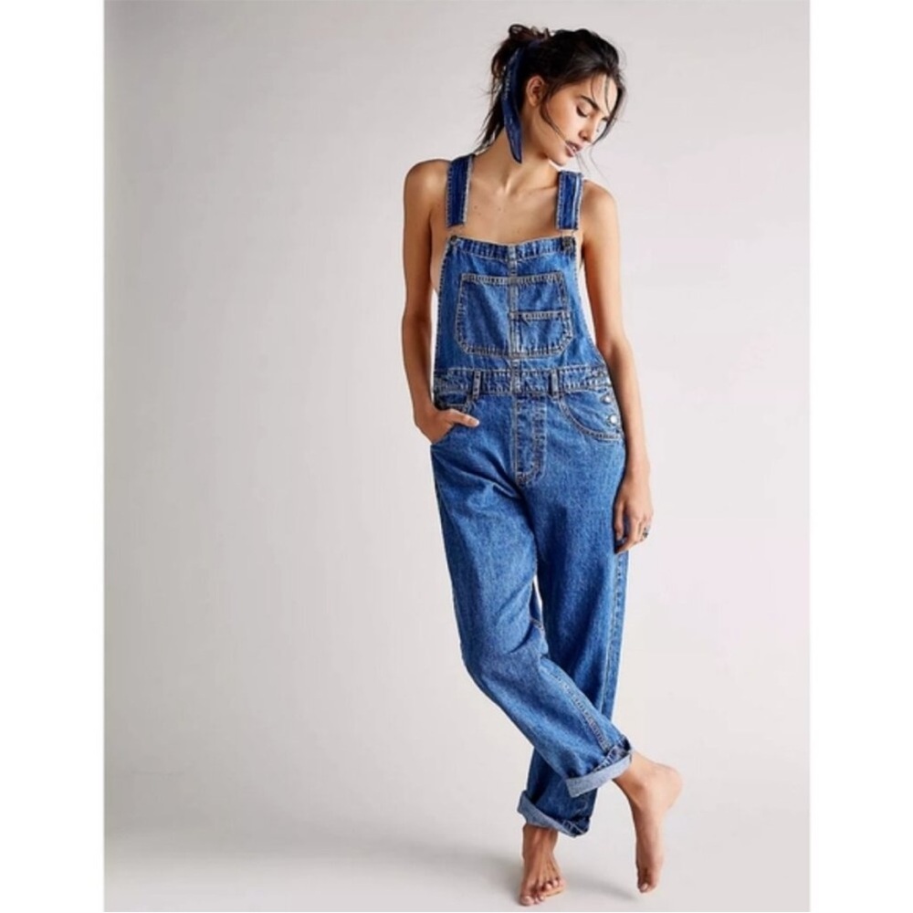Free People Blue Denim Jumpsuit - Picture 3 of 7